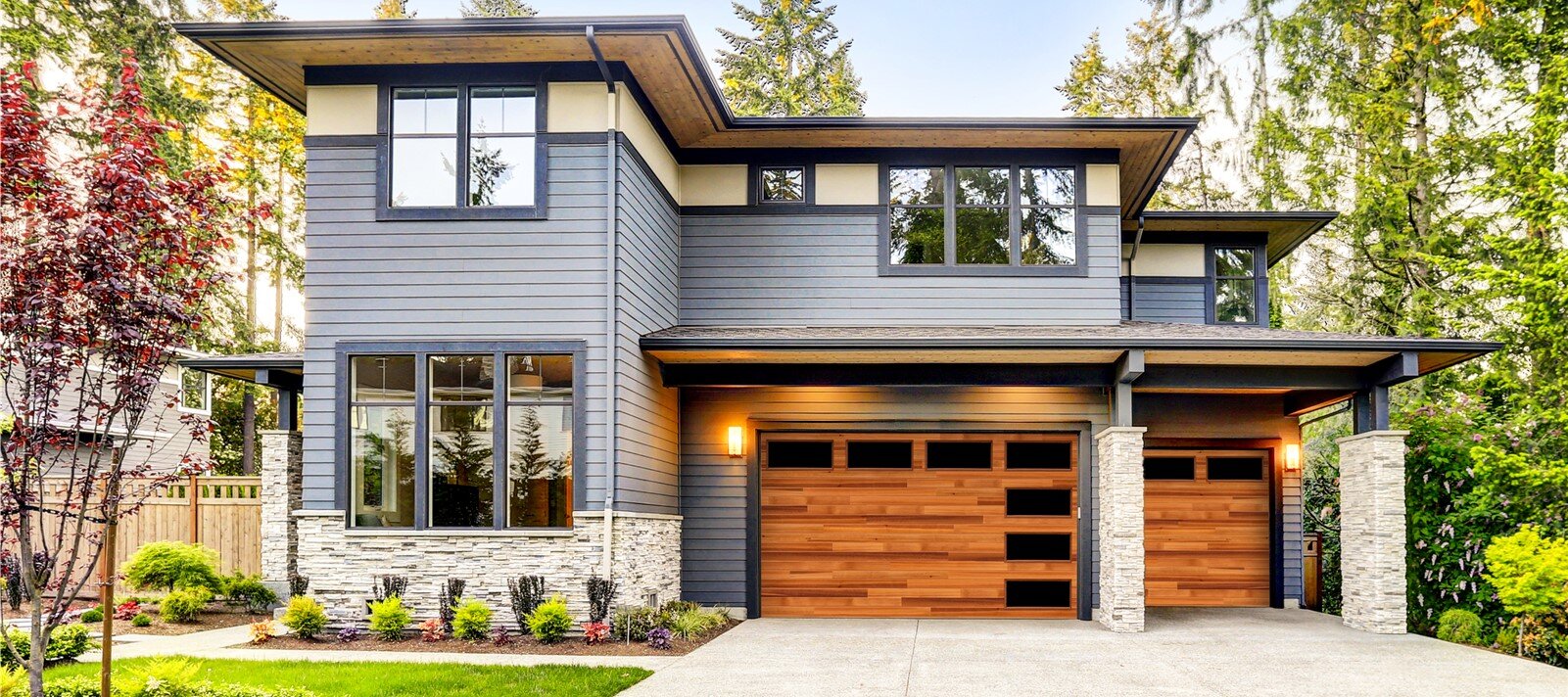 modern steel garage doors