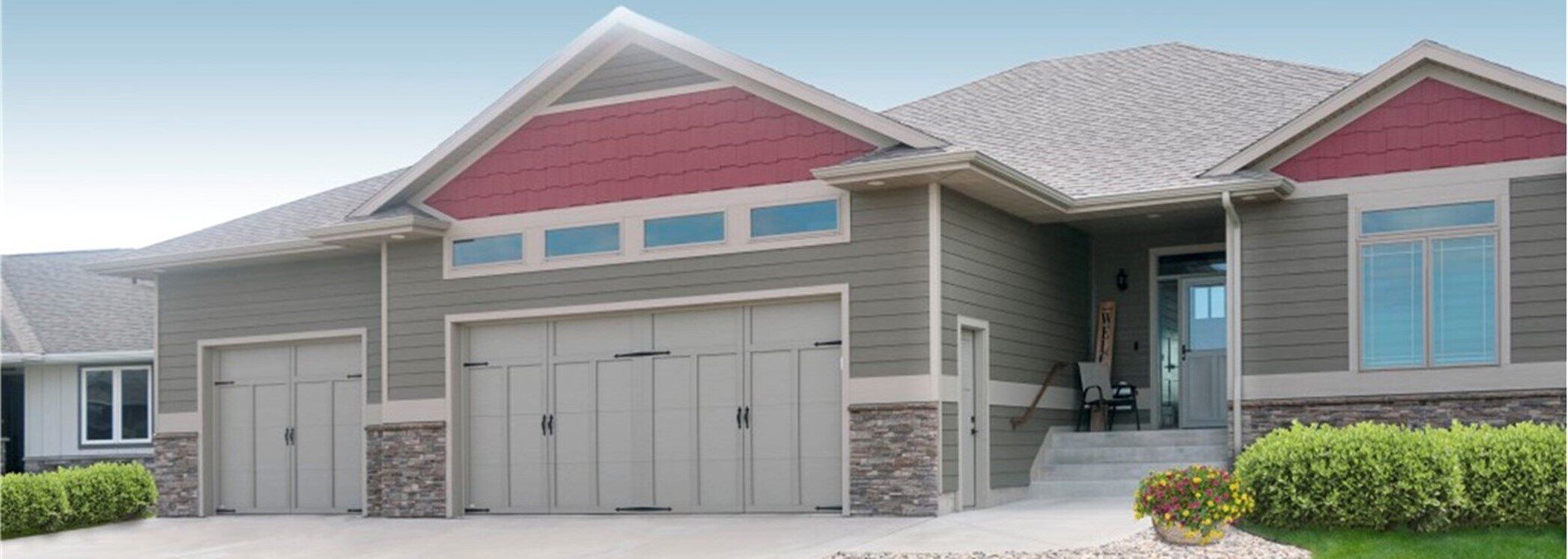 Courtyard Collection®, Wind Load, Model 7565, (914), Vertical Overlays Design, Gray Finish, Decorative Hardwar WindStorm™, Overhead Door of Southern California,™, San Diego