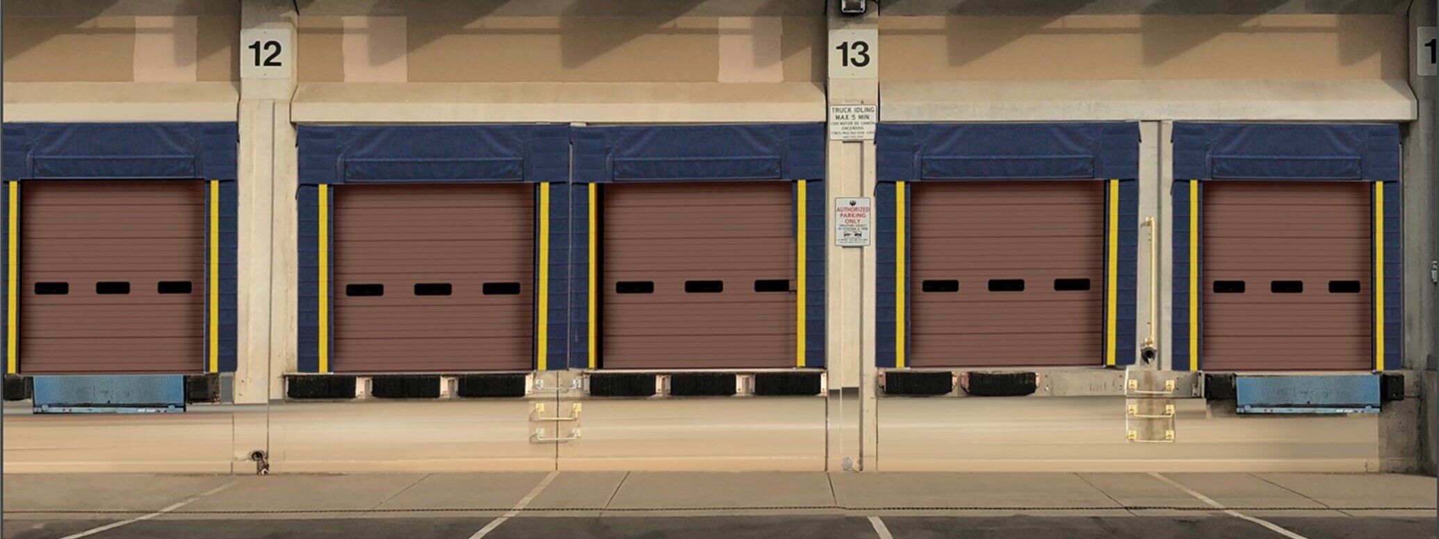 Model 401, Brown Smooth finish, = Vision Lite Sectional Warehouse Doors, Overhead Door Co. of So Cal™