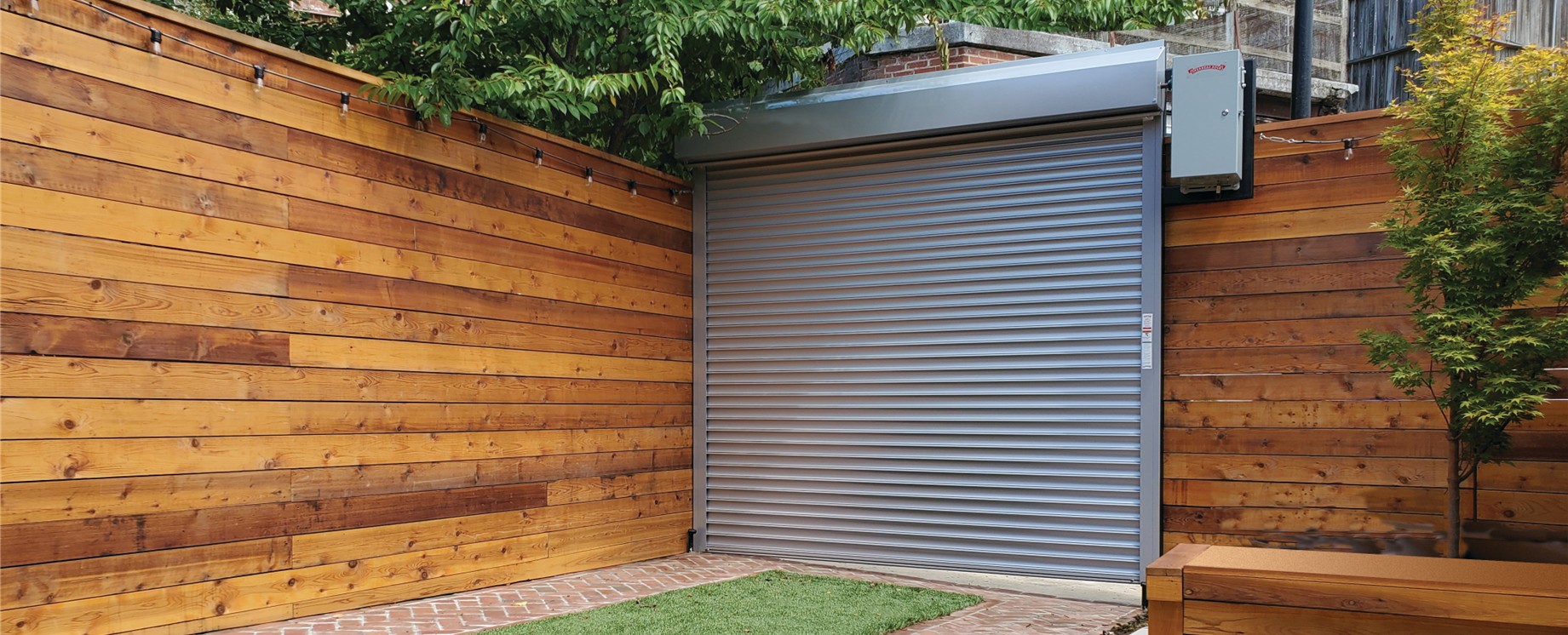 Interior View, Allura® Residential Exterior Shutter, Model 653RX, Solid Slat, Silver Finish Residential Exterior Shutter, Overhead Door of So Cal, San Diego